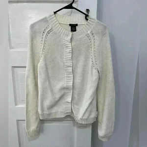 calvin Klein cream button down‎ sweater